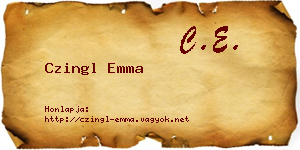 Czingl Emma névjegykártya
